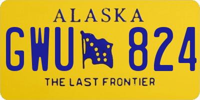 AK license plate GWU824