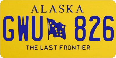 AK license plate GWU826