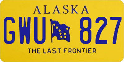 AK license plate GWU827