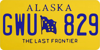 AK license plate GWU829