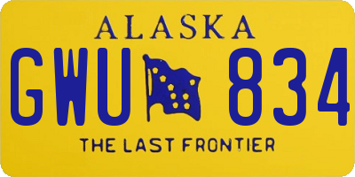 AK license plate GWU834