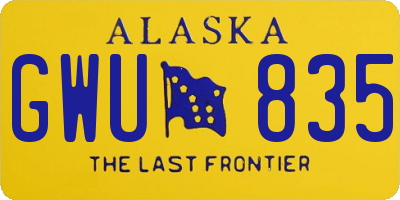 AK license plate GWU835