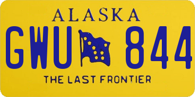 AK license plate GWU844