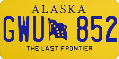 AK license plate GWU852