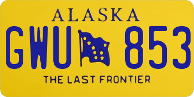 AK license plate GWU853