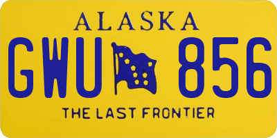 AK license plate GWU856
