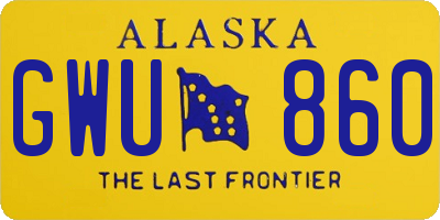 AK license plate GWU860