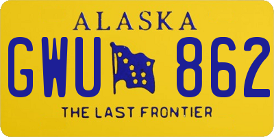 AK license plate GWU862