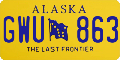 AK license plate GWU863