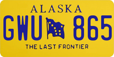 AK license plate GWU865