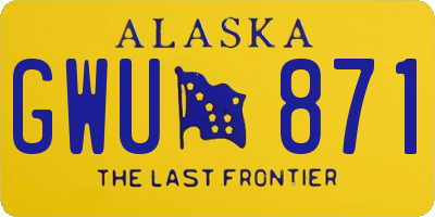 AK license plate GWU871