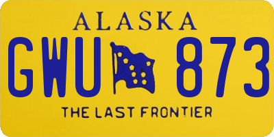 AK license plate GWU873