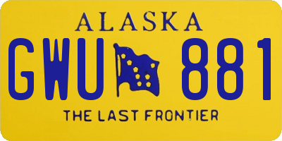 AK license plate GWU881