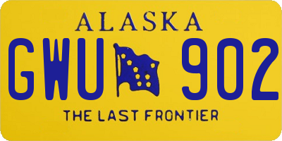 AK license plate GWU902