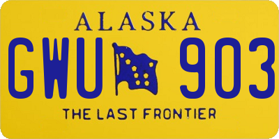 AK license plate GWU903
