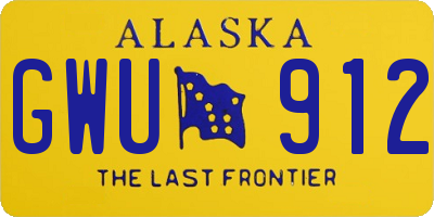 AK license plate GWU912