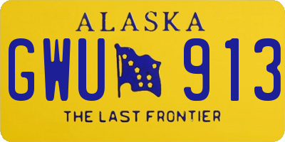 AK license plate GWU913