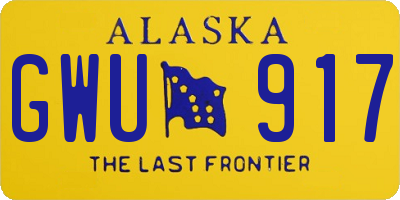 AK license plate GWU917