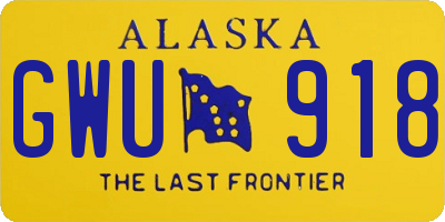 AK license plate GWU918