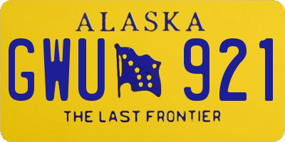 AK license plate GWU921