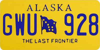 AK license plate GWU928