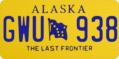 AK license plate GWU938