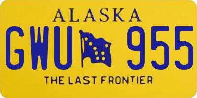 AK license plate GWU955