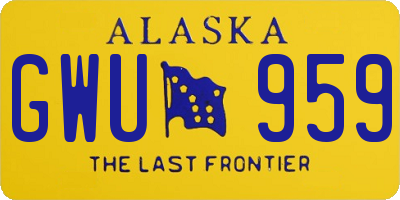 AK license plate GWU959