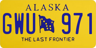 AK license plate GWU971