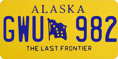 AK license plate GWU982