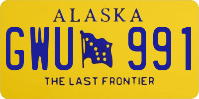 AK license plate GWU991