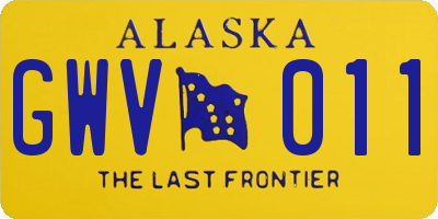 AK license plate GWV011