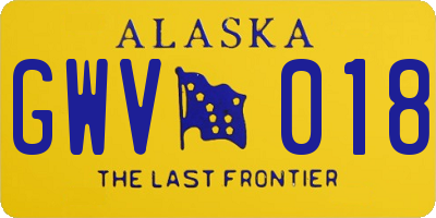 AK license plate GWV018