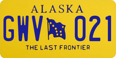 AK license plate GWV021