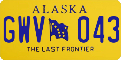 AK license plate GWV043