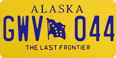 AK license plate GWV044