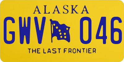 AK license plate GWV046