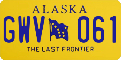 AK license plate GWV061