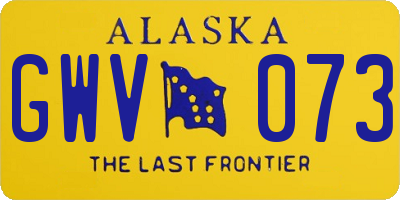 AK license plate GWV073