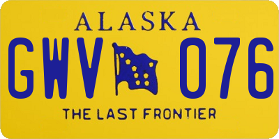 AK license plate GWV076