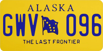 AK license plate GWV096
