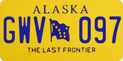 AK license plate GWV097