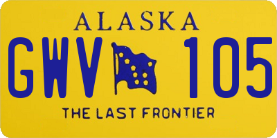 AK license plate GWV105