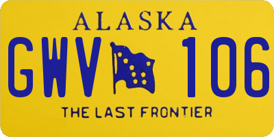 AK license plate GWV106