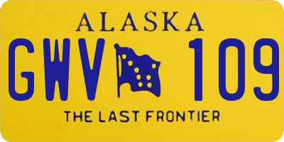 AK license plate GWV109