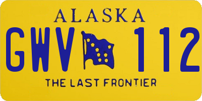 AK license plate GWV112