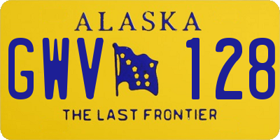AK license plate GWV128