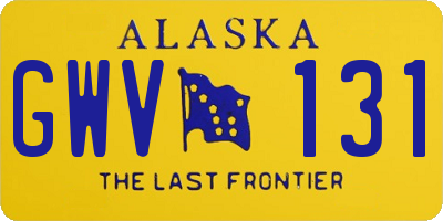 AK license plate GWV131