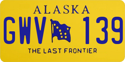 AK license plate GWV139