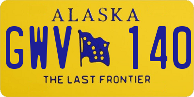 AK license plate GWV140